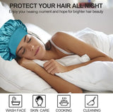 High Elastic Satin Solid Wide-brimmed Sleeping Hat Unisex Head Wrap Elastic Band Cap Hair Care Bonnet Night Sleeping Hat