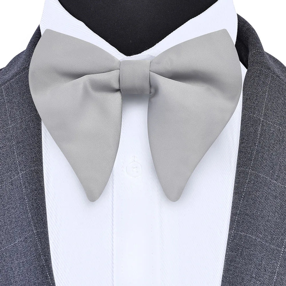 New Big Bow Ties Men's Solid Bowtie Red Black Yellow Fashion Bowknot For Men Wedding  Party Accessories