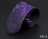 26 Styles Men's Jacquard Novelty Ties Skinny Floral Paisley Striped  Necktie Business Narrow Suit Shirt Daily Wear Accessories