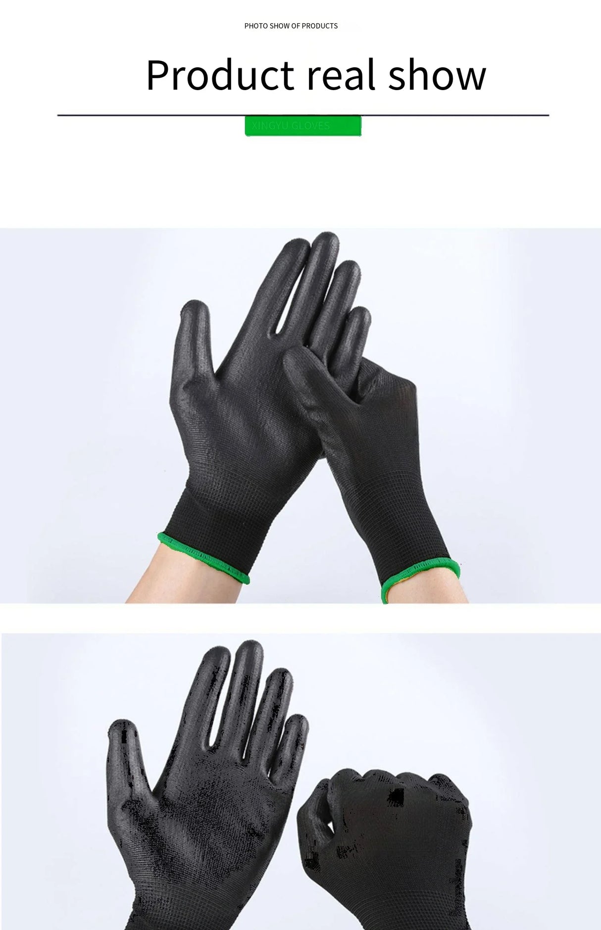 10 paires de gants de sécurité durables – antidérapants, résistants à l'usure et protection ESD pour le jardinage et le travail du bois