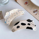 Fun Acetic Puppy Hair Clip Spotted Dog Rhinestone Shark Clip Cute Cartoon Animal Grab Clip Hairpin Women Hair Accessories Gifts