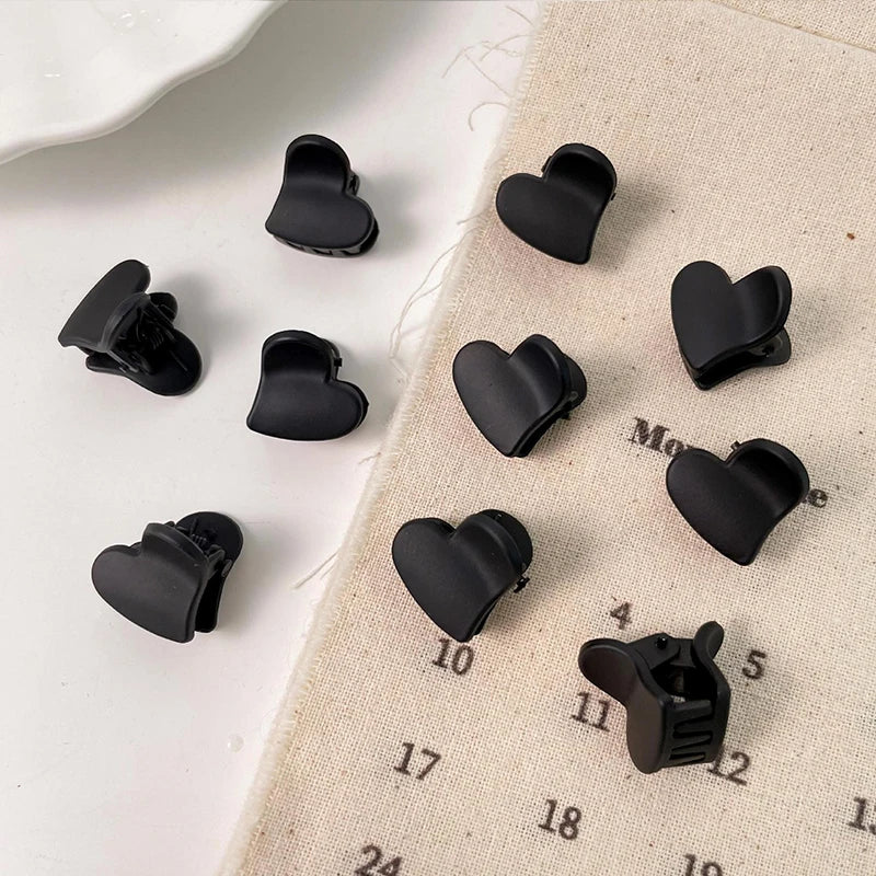 Lot de 10 pinces à cheveux pour femmes, 1,0 à 1,5 cm, petites pinces noires, marron, transparentes, en plastique, accessoires de coiffure pour enfants