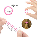 Lot de 100 élastiques à cheveux pour bébé, 36 élastiques multicolores de 2 cm de diamètre, sans plis, en caoutchouc, pour queue de cheval, petits et fins