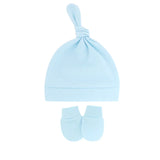 Bonnet pour nouveau-né avec gants, bonnet chaud en coton pour enfants, accessoires pour enfants, bonnet de nuit pour bébés de 0 à 6 mois, automne et hiver