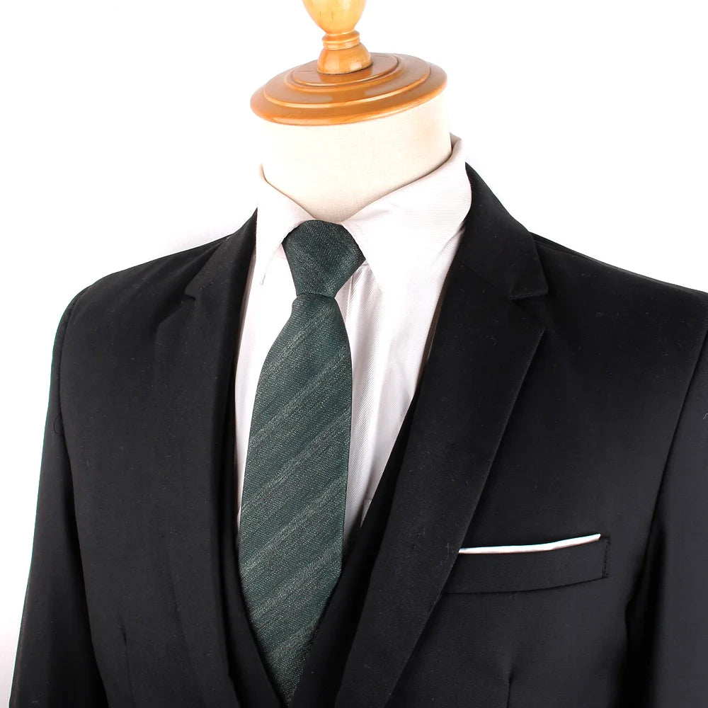 Nouvelles cravates rayées pour hommes et femmes, cravates en coton pour fêtes, affaires, cravates classiques à carreaux, cadeaux pour mariés
