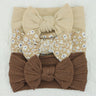 3Pcs/Set Baby Girl Headbands Lot Bows Baby Headband Newborn Gift Elastic Hair Bands Children Turban Kids Infant Hair Accessories