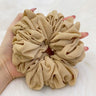 Elastics Chiffon Hair Band Solid Color Big Circle Scrunchies for Women Girl Ponytail Holder Hair Rope Hairband Hair Accessoires