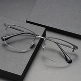 FIRADA Fashion Comfort Glasses Retro Luxury Titanium Square Eyewear Optical Prescription Eyeglasses Frame For Men Women 20363-C