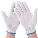 Lot de 12 paires de gants de travail résistants à l'usure pour femmes et hommes, en fil de coton, antidérapants, en tricot, pour la protection du travail et le jardinage