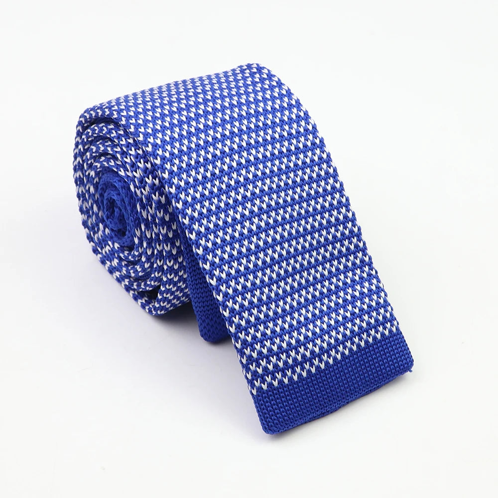 Cravates classiques en tricot pour hommes, cravates décontractées, à pois, à carreaux, pour loisirs, chaudes, pour affaires, mariage, largeur 6 cm