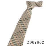 Nouvelles cravates rayées pour hommes et femmes, cravates en coton pour fêtes, affaires, cravates classiques à carreaux, cadeaux pour mariés