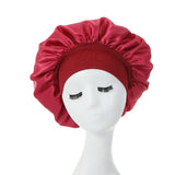 Lot de 2 bonnets en satin à larges bords en imitation soie pour femme, couvre-chefs à bande élastique