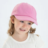 Casquettes pour enfants, couleur unie, en coton respirant, à rabat, ajustable, pour bébés, filles, été, de 1 à 5 ans