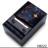 Cravate pour homme, tout nouveau style, cadeau de mariage, ensemble de pochettes, boîte à cravates, accessoires de costume noirs pour hommes