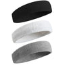 3pcs Sweatproof Sports Headbands for Men and Women - Moisture-wicking Sweatband for Tennis, Basketball, Running, Gym, Workout