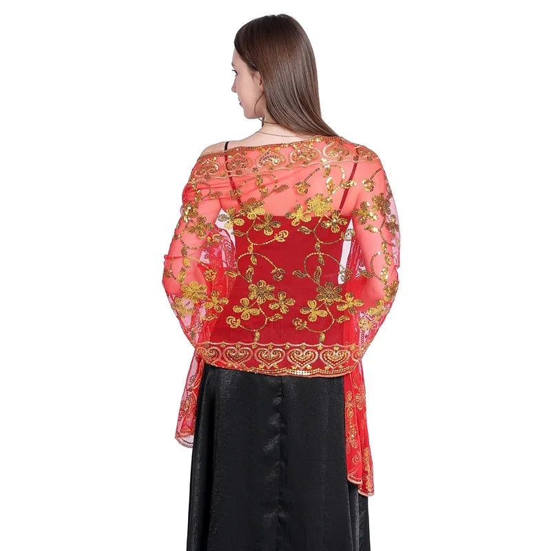 Women Evening Dress Wedding Shawl Sequined Shrug Wraps 2020 New Solid Party Shawl Scarf Tassel Bridal Bolero Cape Mariage Shrug