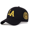 Casquette de baseball unisexe avec lettres brodées LA, ajustable, décontractée, pour le printemps et l'automne, pour l'extérieur, avec protection solaire