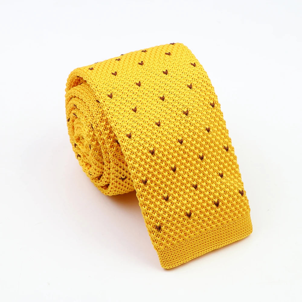 Cravates classiques en tricot pour hommes, cravates décontractées, à pois, à carreaux, pour loisirs, chaudes, pour affaires, mariage, largeur 6 cm