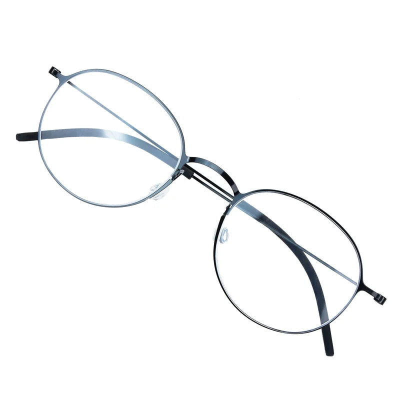 Thititanium Glasses Frame Men Denmark Brand 5504 Women Eyeglasses Thin Rim Screwless Ultralight Classics Round Eyewear 2025 New