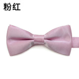 Fashion Kids Solid Color Bow Ties Imitation Silk Student Bowties Soft Black Red Butterfly Bowknot Wedding Party Cute Pet Cravat