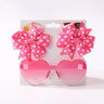 3Pcs/set Cute Solid Kids Dot Hairpin Colorful Heart Sun Glasses Set Girls Boutique Bowknot Hair Clips Children Hair Accessories