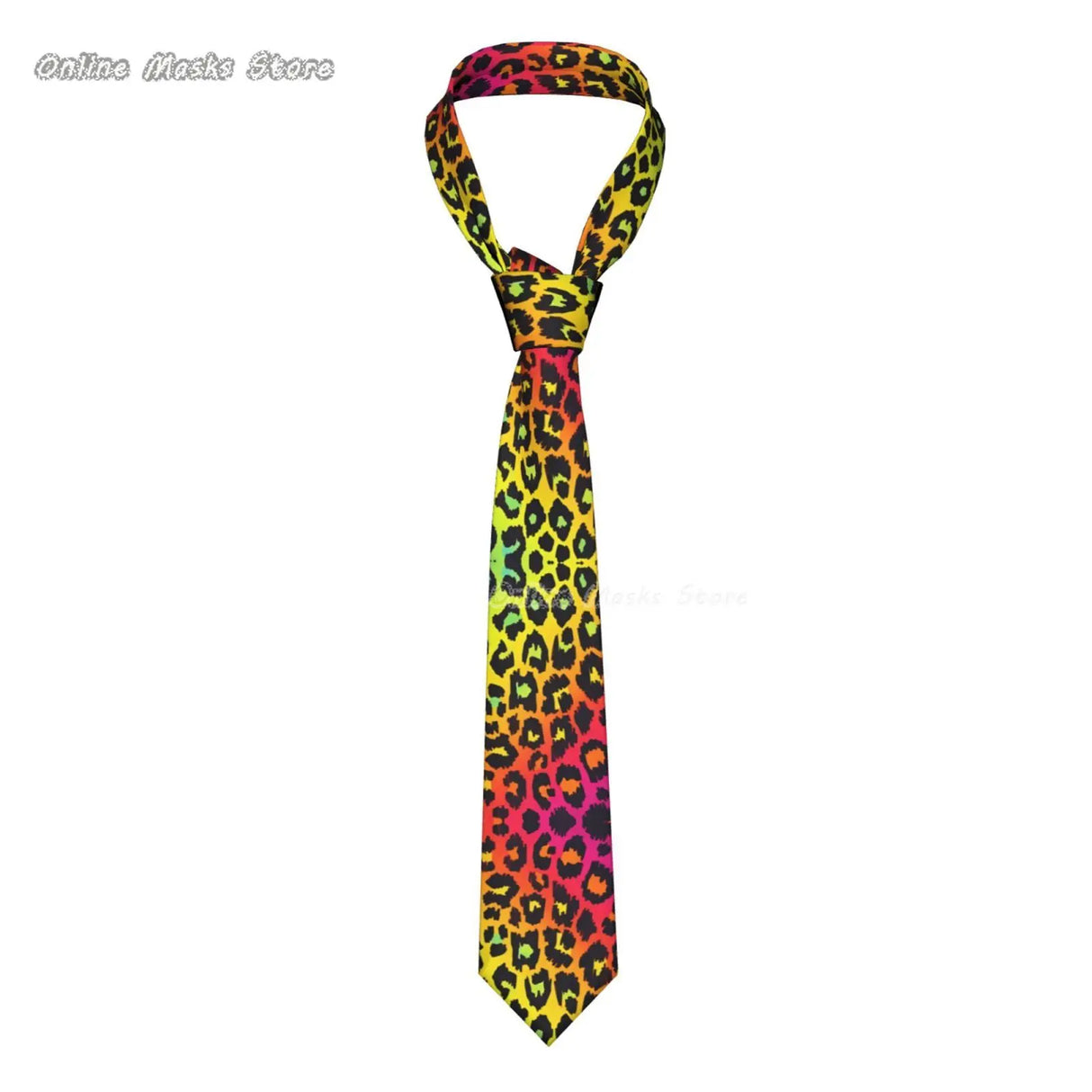 Cravates léopard pour hommes, soie et polyester, étroites, 8 cm, motif tigre, pour costumes, accessoires, fête de mariage, cosplay