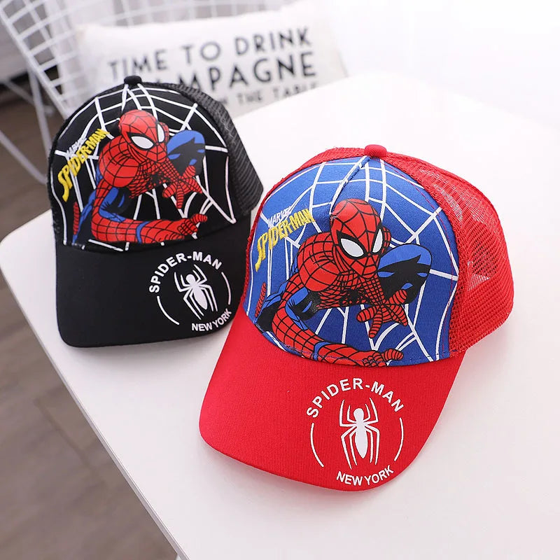 HotToys Spiderman Baseball Cap Boys Girls Hats Superhero Peripheral Sunhat Childrens Birthday Gift Cosplay Props Fashion Caps