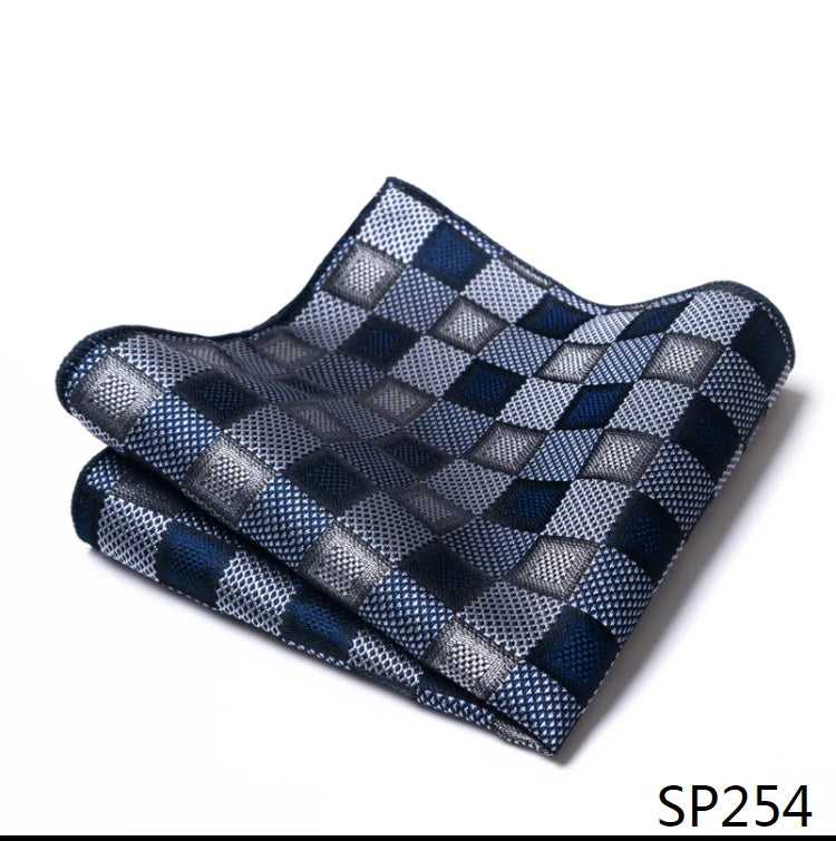 Vangise Brand Newest style  Silk Hanky Man Floral Gray Fit Business lover's day Pocket Square Handkerchiefs