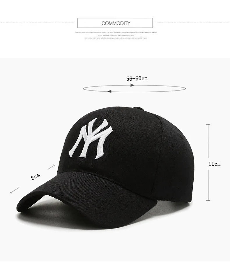 Casquettes de baseball à broderies tendance pour femmes et hommes, casquettes snapback, visières, chapeau de soleil, unisexe, réglables, en coton