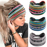Boho Headbands For Women Fashion Stretch Wide Hair Bands Knoted Turban Yoga Sweatband Elastic Head Bands Stylish Wrap Headbands