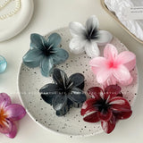 Hawaiian Gradient Hair Clips Flower Hair Claws Big Size Fashion Head wear Hairpin for Women Girls Crab Barrette Hair Accessories