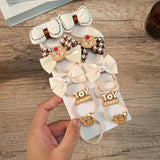 10Pcs/Set Girls Cartoon Hair Band Sweet Bow Hair Ties Elastic Rubber Band Princess Flower Scrunchies Kids Hair Accessories