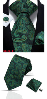 Cravate homme Paisley Jacquard tissé 8 cm formelle affaires mariage cravate poche carré ensemble costume cravate haute qualité fait main Gravata