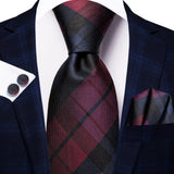 Hi-Tie Cravate de mariage en soie pour homme, motif cachemire, couleur unie, rose, corail, design tendance, qualité, mouchoir, bouton de manchette, fête d'affaires