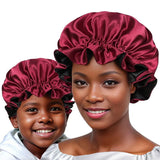 New Women's Satin Solid Sleeping Hat Night Sleep Hair Care Bonnet Nightcap Silky Shower Caps Comfortable Flower Band Unisex Cap