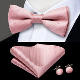 Hi-Tie Nœuds papillon verts de Noël pour hommes Cravate papillon en soie Ensemble de boutons de manchette et mouchoirs pour fête de mariage Nœud papillon uni à carreaux cachemire