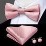 Hi-Tie Nœuds papillon verts de Noël pour hommes Cravate papillon en soie Ensemble de boutons de manchette et mouchoirs pour fête de mariage Nœud papillon uni à carreaux cachemire