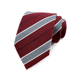Cravate pour homme 8 cm, motif rayé, jacquard tissé, cravate Ascot, pour homme, pour fête de mariage