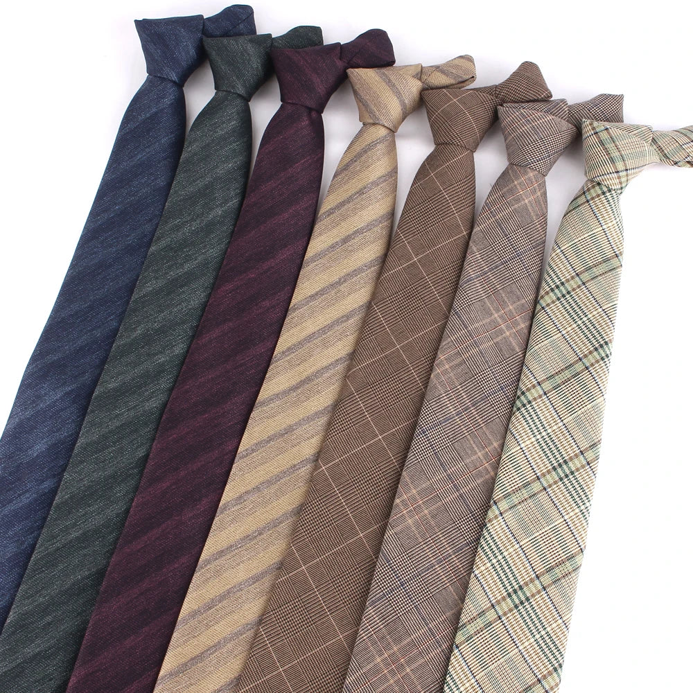 Nouvelles cravates rayées pour hommes et femmes, cravates en coton pour fêtes, affaires, cravates classiques à carreaux, cadeaux pour mariés