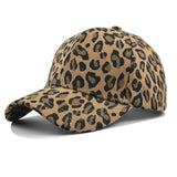 Summer Men Women Baseball Cap Leopard Print Snapback Hat Cotton Adjustable Hip Hop Hat Outdoor Sports Trucker Caps Sun Hats