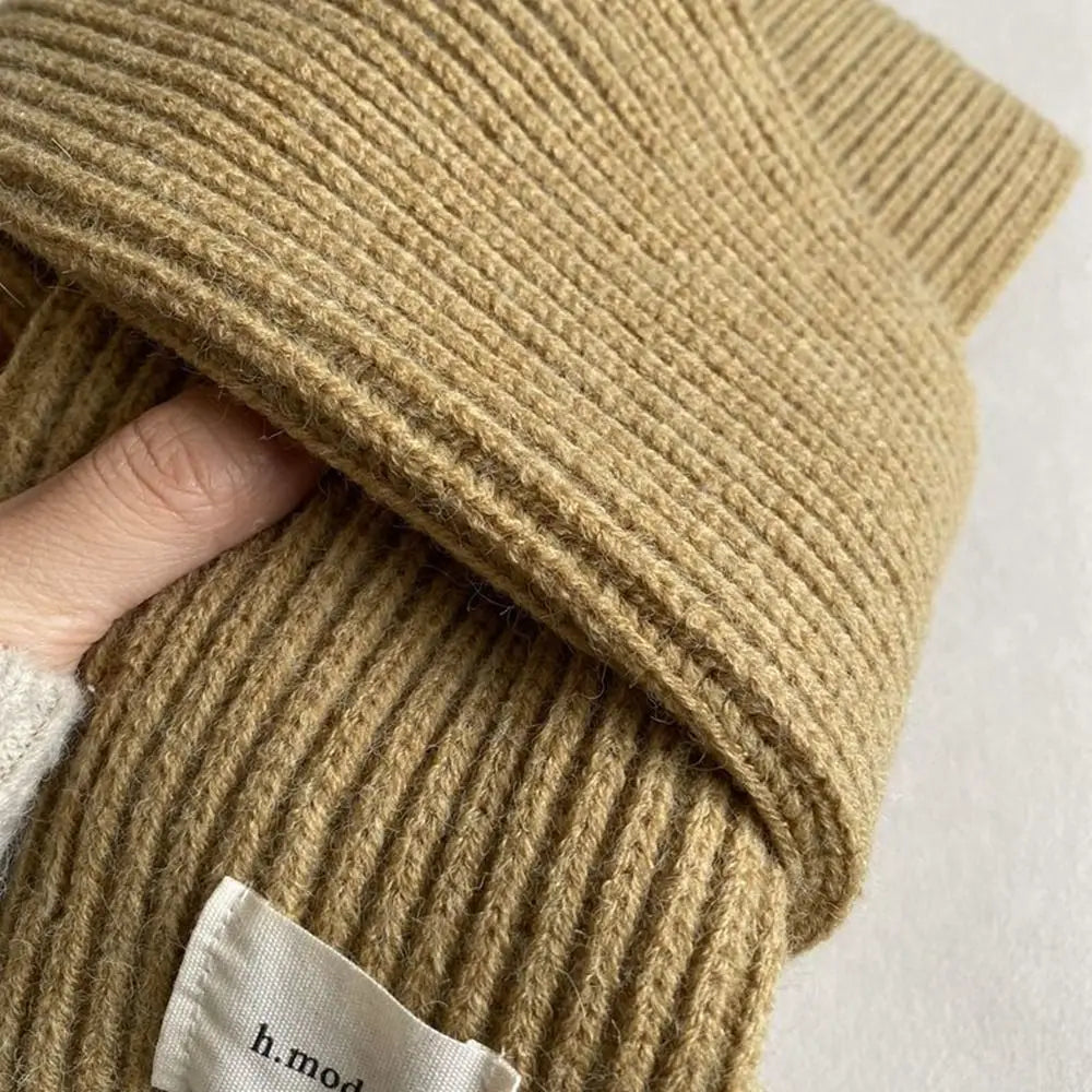Knit Wool Scarf Elegant Solid Color Cashmere Shawl Red Knitted Shawl New Year Scarf Long Shawl Winter Cashmere Scarves Male
