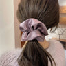 Newest Korean Woman Big Elegant Silk Elastics Hair Band Solid Color Scrunchies Hair Ties Ladies Ponytail Hold Hair Accessories