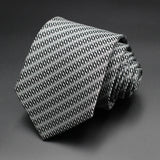 Jacquard Striped Plaid Paisley Necktie 8cm Polyester Male Narrow Tie Skinny Tuxedo Suit Shirt Gift For Business Men Accessory