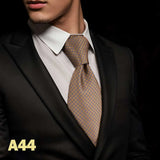 Cravates classiques jaunes et marron pour hommes, tenue de soirée, mariage, école, livraison directe