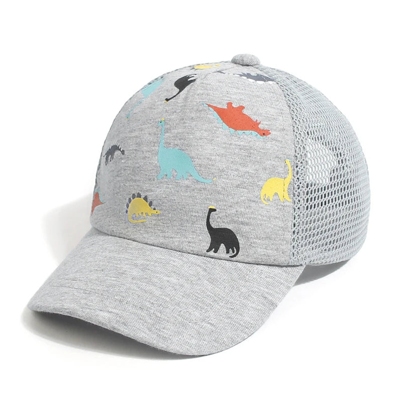Casquette d'été pour bébé garçon, motif dinosaure, chapeau de soleil pour enfants, accessoires de sport, voyage, casquette de baseball réglable, 0 à 5 ans