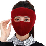 Women Men Winter Warm Cycling Windproof Cold-proof Mouth Cover Face Shield for Outdoor Camping Ski Earmuffs Fleece Warm Mask