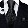 Ensemble élégant de cravates et boutons de manchette en soie à fleurs multiples pour homme, cravate jacquard à fleurs pour mariage, entreprise, fête, événement, Barry.Wang