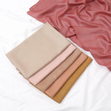Foulard carré tendance pour femme musulmane, hijab, turban, châle, couleur unie, bandana islamique, 110 x 110 cm