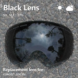 Sunny Cloudy Lens for ski goggles GOG-201 anti-fog UV400 large spherical ski glasses snow goggles eyewear lenses(Only Lens)