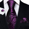 Ensemble élégant de cravates et boutons de manchette en soie à fleurs multiples pour homme, cravate jacquard à fleurs pour mariage, entreprise, fête, événement, Barry.Wang